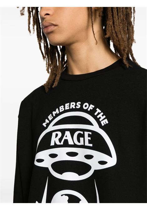 T-shirt a maniche lunghe con logo oversize in nero - uomo MEMBERS OF THE RAGE | MTFW23TT073603720372